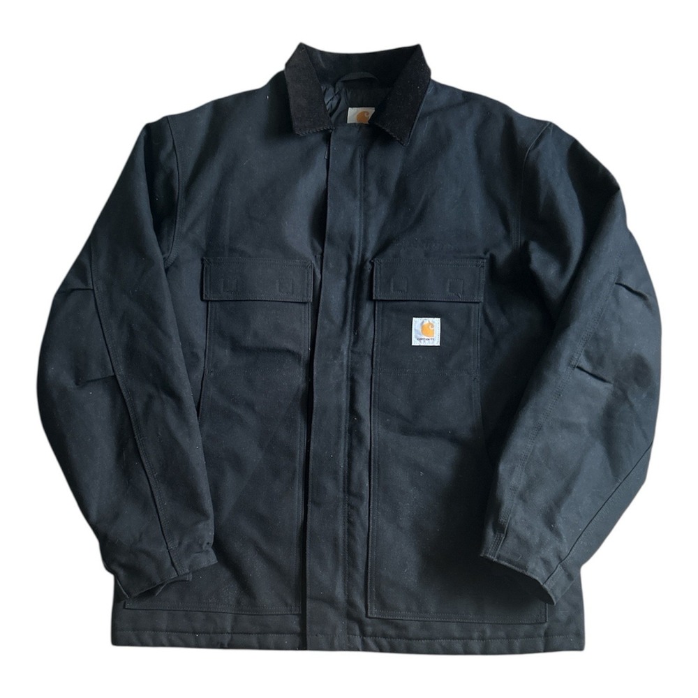 Carhartt Men's Black Traditional Coat/Arctic-Quilt Lined C003-BLK Size L Tall - Picture 2 of 9